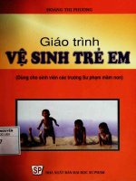 Giáo trình vệ sinh trẻ em (dùng cho sinh viên các trường sư phạm mầm mon) phần 1 