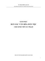 Giáo dục bản sắc dân tộc cho sinh viên sư phạm phần 1 