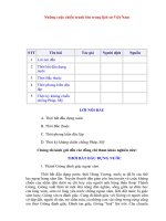 TÀI LIỆU THAM KHẢO   TỔNG hợp NHỮNG CUỘC CHIẾN TRANH điển HÌNH TRONG SUỐT CHIỀU dài LỊCH sử VIỆT NAM