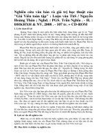 Nghiên cứu văn bản và giá trị học thuật của "Giá Viên toàn tập"