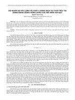 DỰ ĐOÁN SỰ HÀI LÒNG VỀ CHẤT LƯỢNG DỊCH VỤ TƯỚI TIÊU TẠI ĐỒNG BẰNG SÔNG HỒNG DÙNG CÁC MÔ HÌNH HỒI QUY