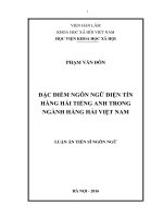 Đặc điểm ngôn ngữ điện tín hàng hải tiếng Anh trong ngành hàng hải Việt Nam