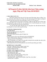 Kế hoạch thi cắm hoa chào mừng ngày phụ nữ việt nam 20