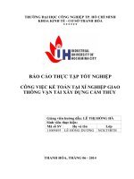 CÔNG tác kế TOÁN tại xí NGHIỆP GIAO THÔNG vận tải xây DỰNG cẩm THỦY (1)