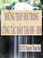 Bài giảng những thay đổi trong công tác đào tạo đh   sđh 