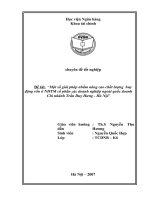 Một số giải pháp nhằm nâng cao chất lượng  huy động vốn ở NHTM cổ phần các doanh nghiệp ngoài quốc doanh Chi nhánh Trần Duy Hưng – Hà Nội