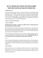 QUẢN TRỊ RỦI RO TRONG DOANH NGHIỆP KINH DOANH NHẬN KHÁCH (INBOUND