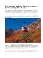 Du lịch nhật bản tham quan dãy núi thiêng tateyama và đập thủy điện to nhất nhật bản 