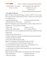 Đề thi học sinh giỏi môn Vật lý lớp 10 trường THPT Lý Tự Trọng, Khánh Hòa năm học 2016 - 2017