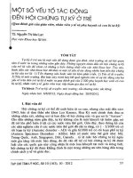 Một số yếu tố tác động đến hội chứng tự kỷ ở trẻ 