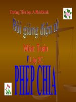 Bài giảng Toán 2 chương 5 bài 9: Phép chia