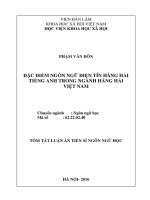 Đặc điểm ngôn ngữ điện tín hàng hải tiếng Anh trong ngành hàng hải Việt Nam (TT)