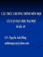 Bài giảng lí luận dạy học đại học   GV  nguyễn ánh hồng 