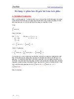 Sử dụng vi phân hoá để giải các bài toán tích phân