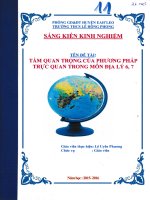 skkn phương pháp trực quan trong dạy môn địa lí THCS