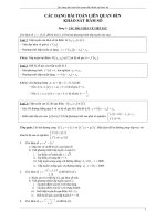 Các dạng toán liên quan tới khảo sát hàm số   giải tích 12 