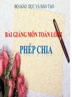 Bài giảng Toán 2 chương 5 bài 9: Phép chia