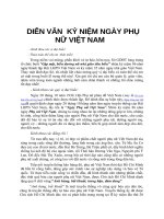 Diễn văn phát biểu nhân ngày phụ nữ việt nam