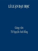 Bài giảng lí luận dạy học 