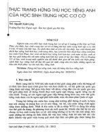 Hứng thú học tiếng anh của học sinh trung học cơ sở 