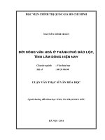ĐỜI SỐNG VĂN HOÁ Ở THÀNH PHỐ BẢO LỘC, TỈNH LÂM ĐỒNG HIỆN NAY