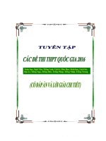 Tuyển tập đề thi THPT quốc gia năm 20152016 có đáp án cụ thể các môn