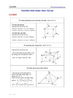 Phương pháp dựng trục tọa độ giải bài hình không gian