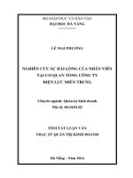 NGHIÊN cứu sự hài LÒNG của NHÂN VIÊN tại cơ QUAN TỔNG CÔNG TY điện lực MIỀN TRUNG