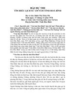 Bài dự thi tìm hiểu lịch sử 130 năm tỉnh hòa bình 