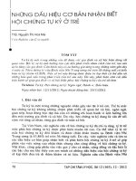 Những dấu hiệu cơ bản nhận biết hội chứng tự kỷ ở trẻ em 