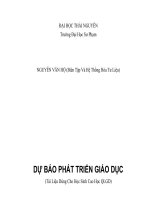 Dự báo phát triển giáo dục phần 1 