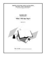 Giáo án thể dục lớp 6 cả năm (Chuẩn)