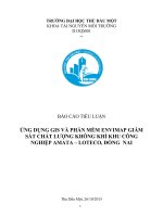 ỨNG DỤNG GIS VÀ PHẦN MỀM ENVIMAP GIÁM SÁT CHẤT LƯỢNG KHÔNG KHÍ KHU CÔNG NGHIỆP AMATA – LOTECO, ĐỒNG  NAI