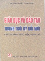 Giáo dục và đào tạo trong thời kỳ đổi mới (chủ trương, thực hiện, đánh giá) phần 1 