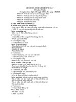 Giáo án chủ điểm động vật cho bé 5 tuổi 