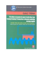 Giáo trình tổ chức và quản lý quá trình đào tạo trong trường trung học chuyên nghiệp và dạy nghề phần 1 