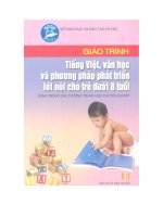 Giáo trình tiếng việt, văn học và phương pháp phát triển cho trẻ dưới 6 tuổi phần 1 