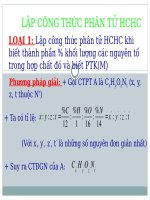 Bai 21 cong thuc phan tu hop chat huu co