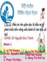 Đầu tư cho giáo dục là đầu tư để phát triển bền vững nền kinh tế văn hóa xã hội