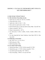 CHƯƠNG 3  CẤU TẠO, CÁC THÀNH PHẦN CHỨC NĂNG CỦA MÁY THỞ INSPIRATIONTM