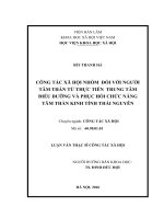 Công tác xã hội nhóm đối với người tâm thần từ thực tiễn trung tâm điều dưỡng và phục hồi chức năng tâm thần kinh tỉnh thái nguyên