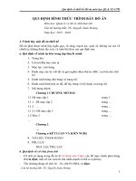 QUI ĐỊNH CÁCH VIẾT VÀ TRÌNH BÀY ĐỒ ÁN