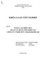Nâng cao hiệu quả quản lý hàng tồn kho tại công ty TNHH MTV smartdoor 168 
