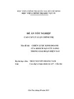 Đề án Chiến lược kinh doanh của khách sạn Cửu Long đến 2020