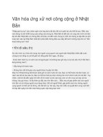 Văn hóa ứng xử nơi công cộng ở nhật bản 