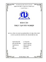 Công tác đào tạo, bồi dưỡng cán bộ, công chức cấp xã tại huyện chương mỹ, thành phố hà nội