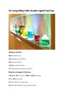 Từ vựng tiếng nhật chuyên ngành hoá học 