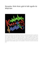 Karaoke nghệ thuật giải trí bắt nguồn từ nhật 