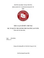 Tiểu luận sở hữu trí tuệ: Dự án quán trà dành cho người cao tuổi