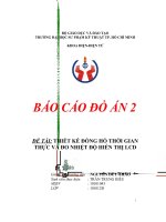 Đồ án môn học thiết kế đồng hồ thời gian thực và hiển thị nhiệt độ dùng at89s52 và DS1307